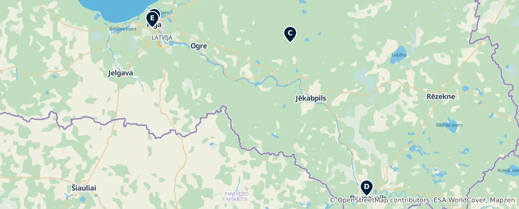 Mapa Editor's Choice Latvia