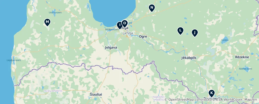 Mappa di Latvia's Absolute Essentials