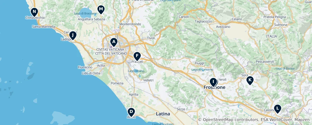 Map of Regional & Italian Flavors
