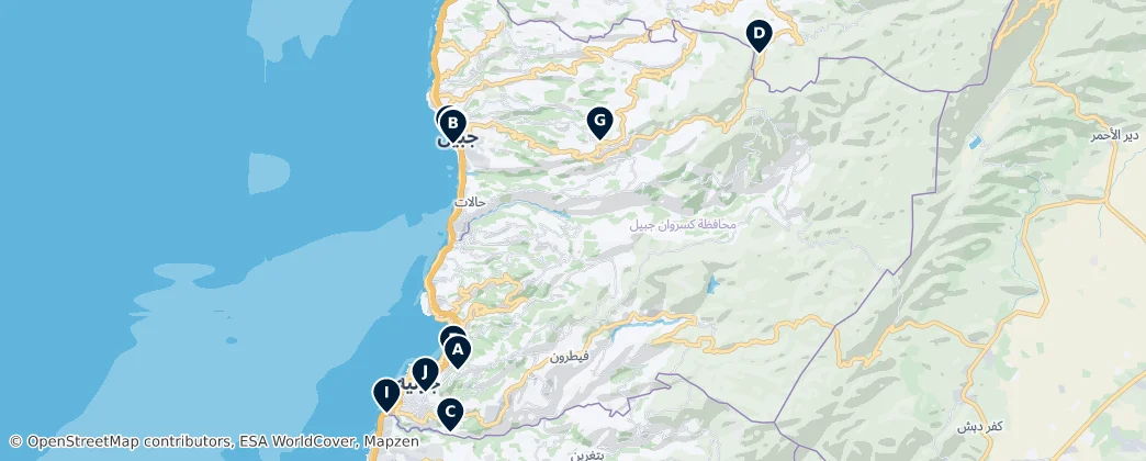 Keserwan-Jbeil Essentials — Mappa