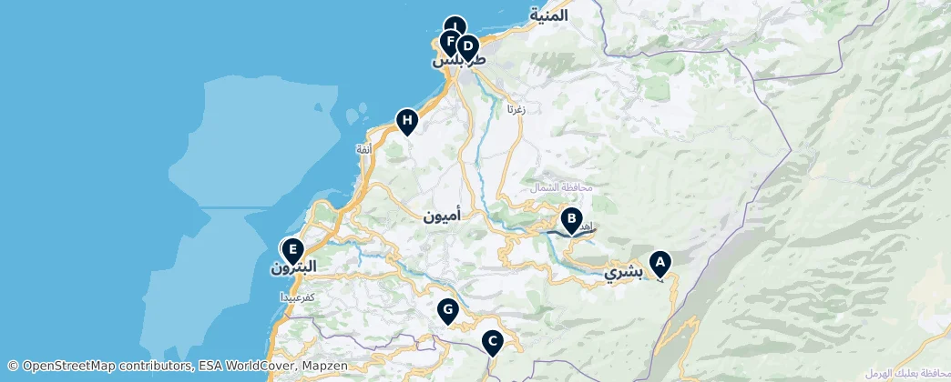 North Lebanon Essentials — Kaart