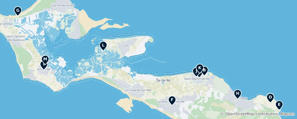 Map of Ile de Ré's Absolute Essentials