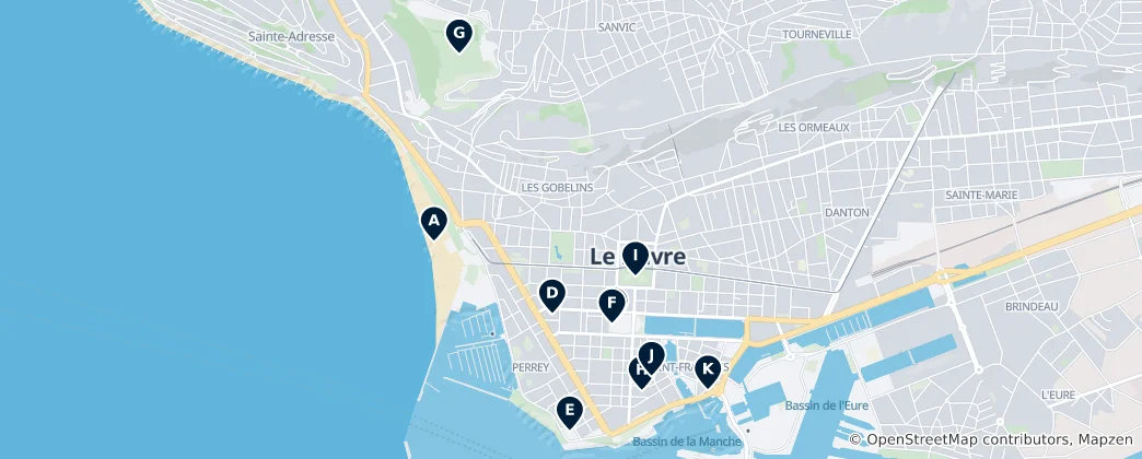 Map of Le Havre Unmissables