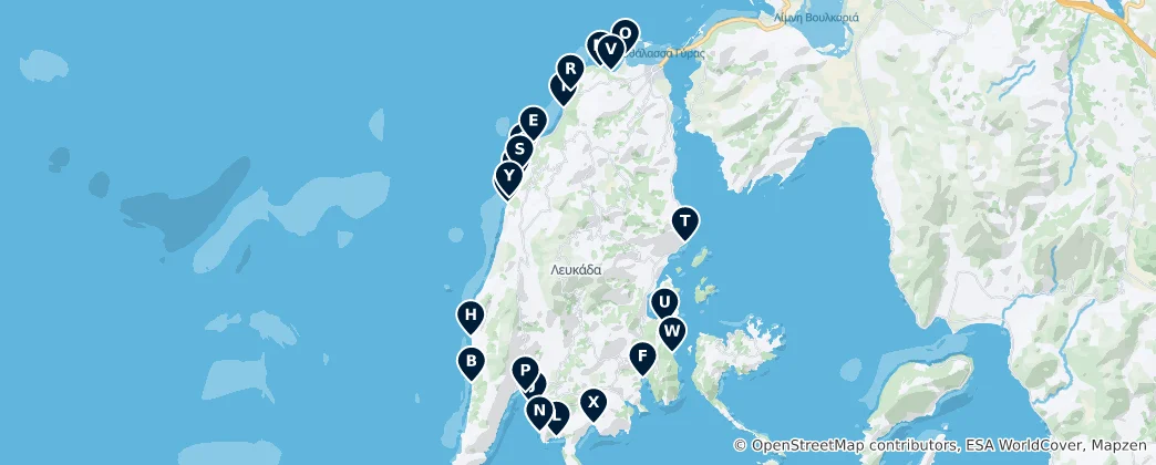 Mapa Best Beaches