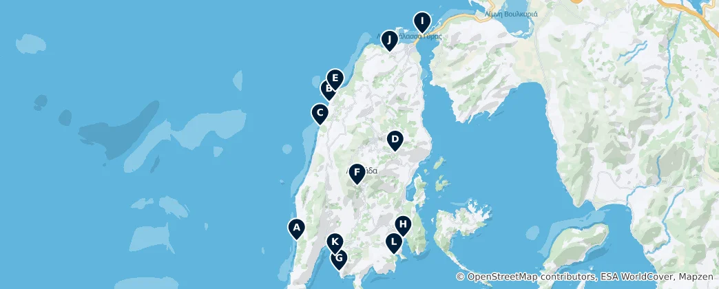 Map of Lefkada's Unmissable Gems