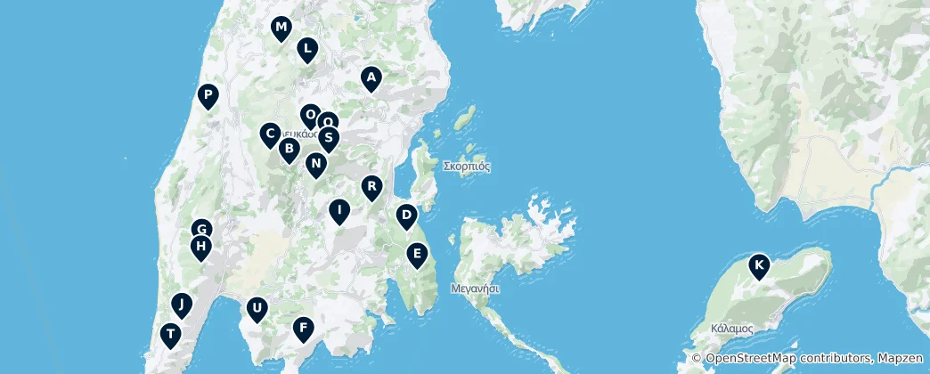 Mapa Scenic Peaks and Viewpoints