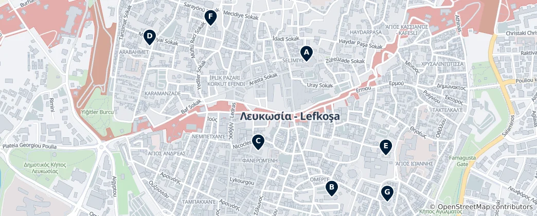 Karte von Historic Places of Worship