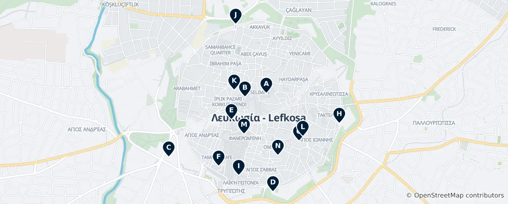 Karte von Nicosia Unmissables
