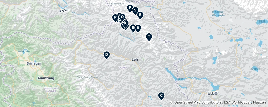Map of Glaciers and Hot Springs