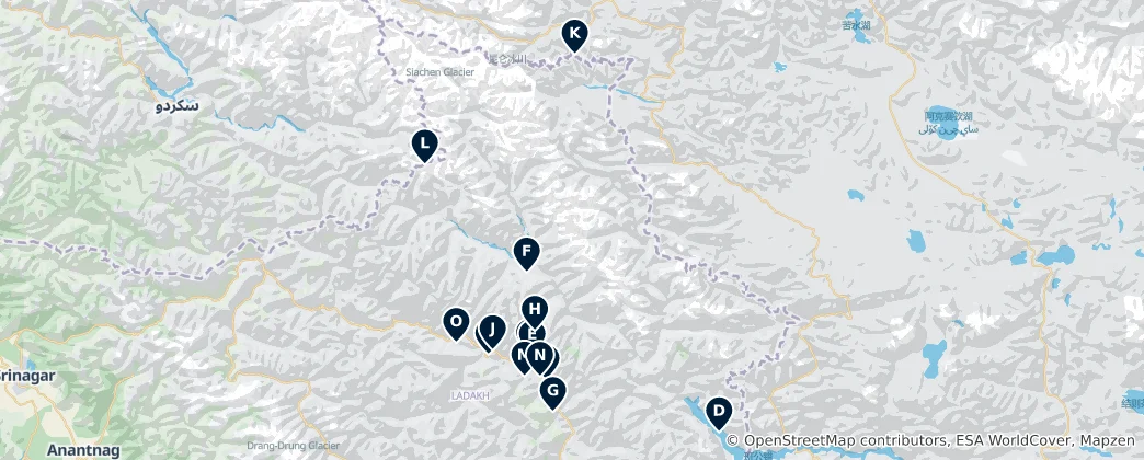 Map of Leh(Ladakh) Unmissables