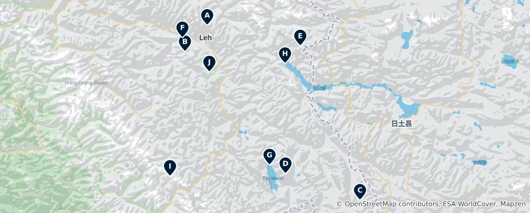 Карта Peaks & Mountain Passes