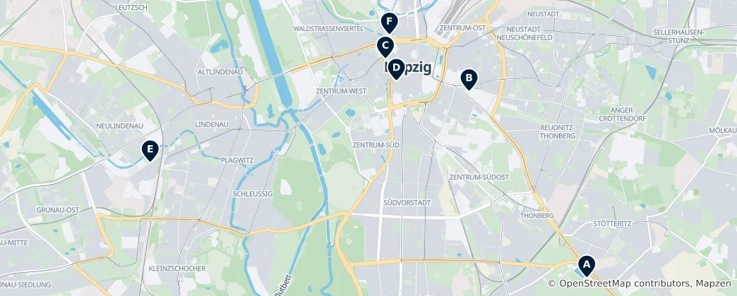 Karte von Top Museums