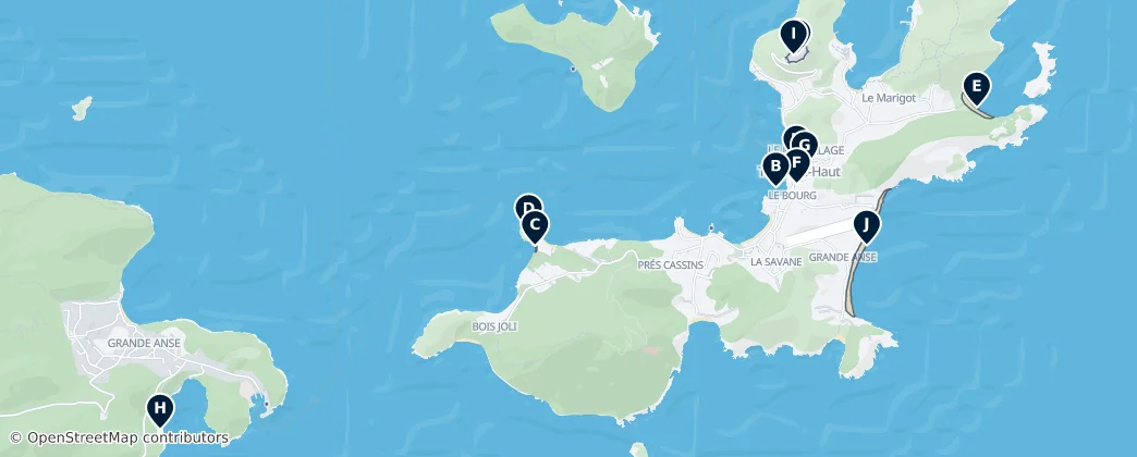 Les Saintes Essentials — Kaart