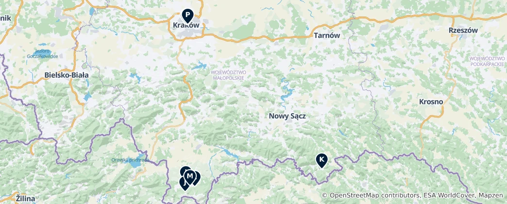 Map of Lesser Poland Voivodeship: Absolute Essentials