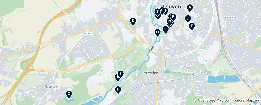 Mapa Leuven University Heritage