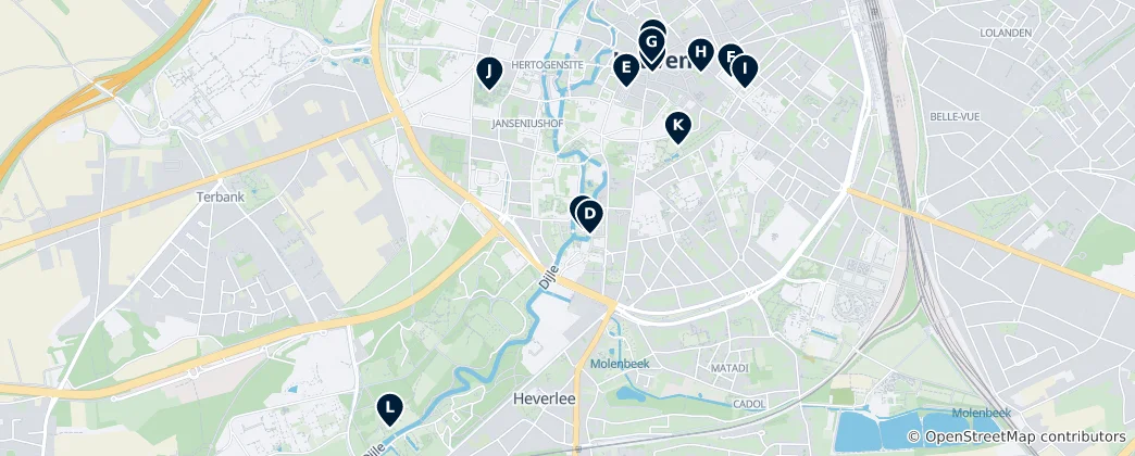 Mappa di Leuven's Essential Landmarks