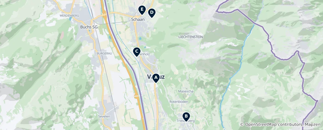 Karte von Historic Churches and Chapels