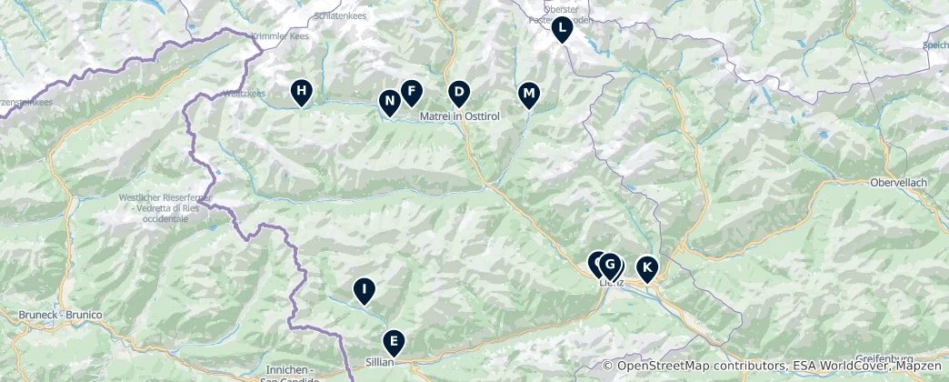 Map of Lienz Unmissables