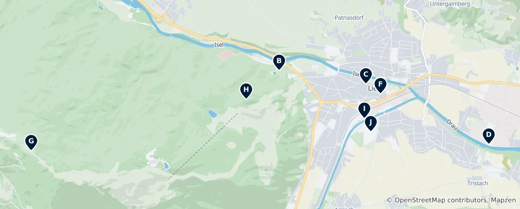 Karte von Lienz Unmissables