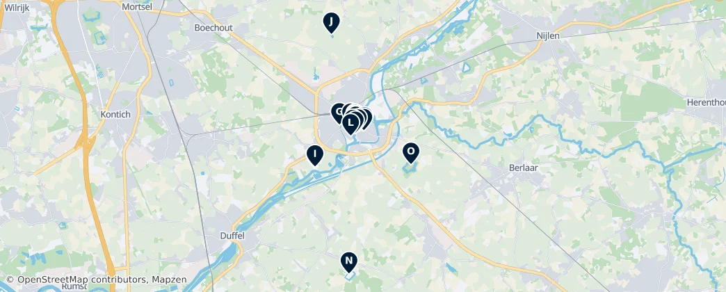 Historic Heritage of Lier — Map