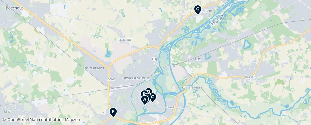 Historical Architecture of Lier — Map