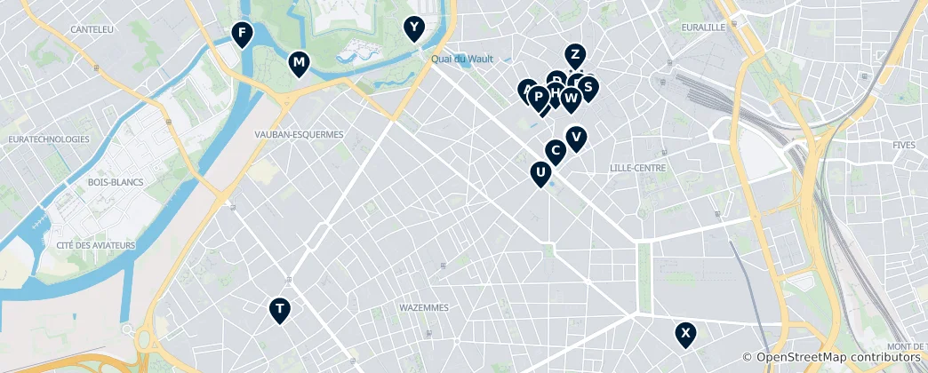 Mappa di Lille's Heritage Trail