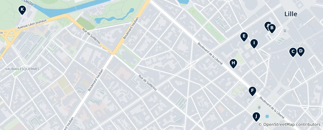 Mappa di Lille's Unmissable Treasures