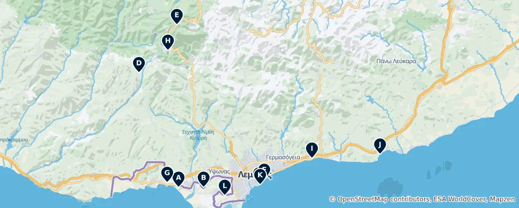 Map of Limassol Essentials