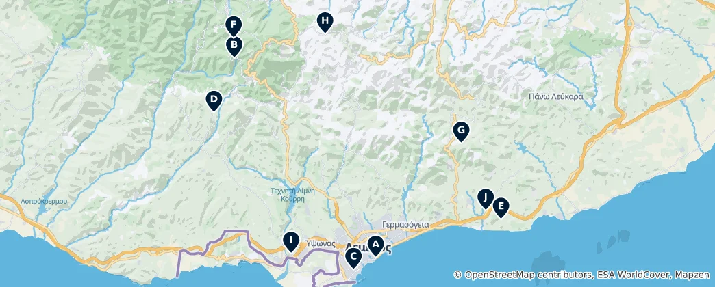Map of Orthodox Churches & Monasteries
