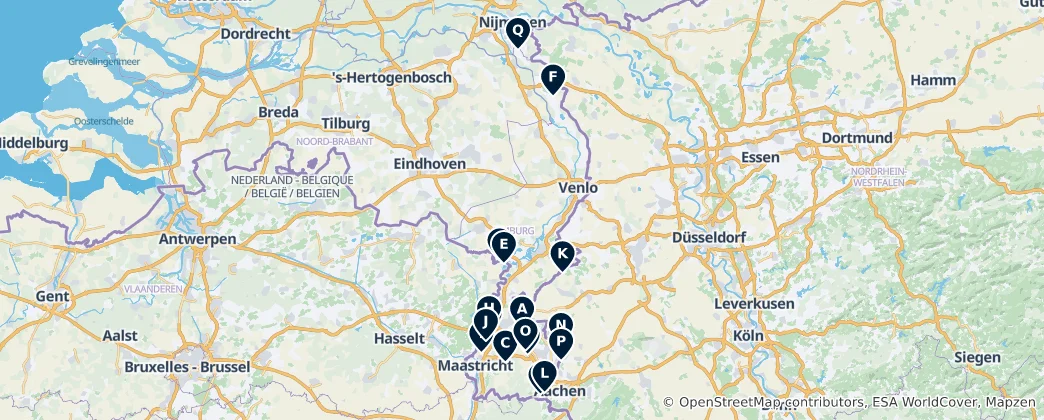 Carte de Castles & Manor Houses