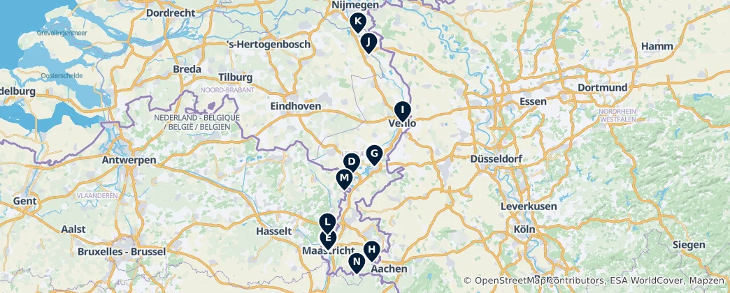 Carte de Historic Churches & Basilicas