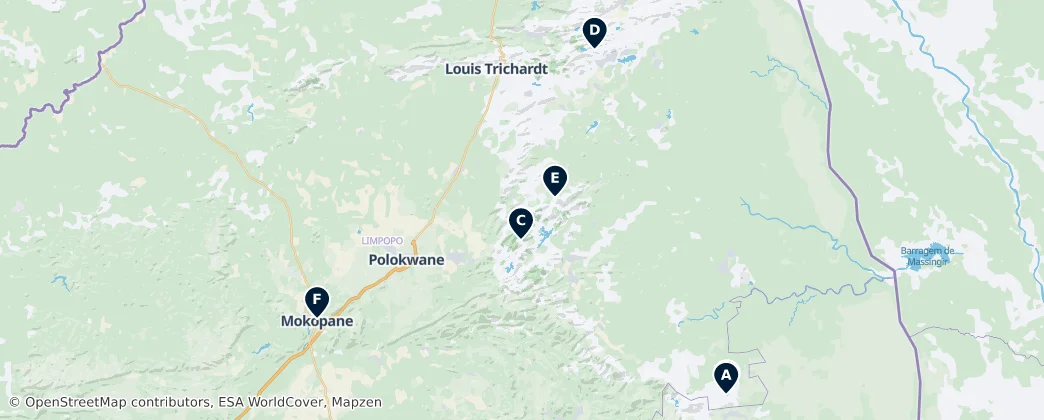 Limpopo's Unmissable Wonders — Mapa