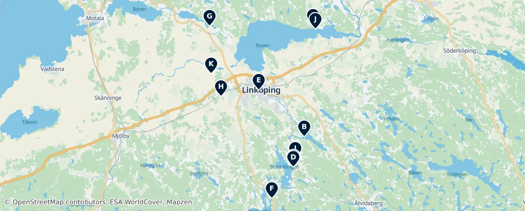 Castles & Ruins of Linköping — Térkép