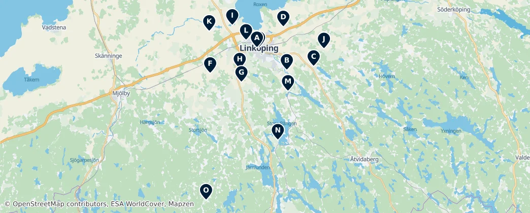 Historic Churches of Linköping — Térkép