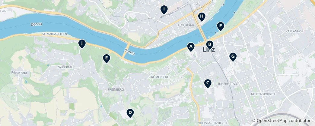 Mapa Linz Cultural Heritage