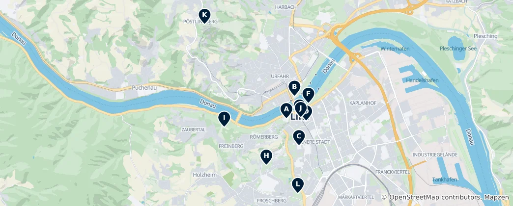 Térkép: Linz Must-Sees