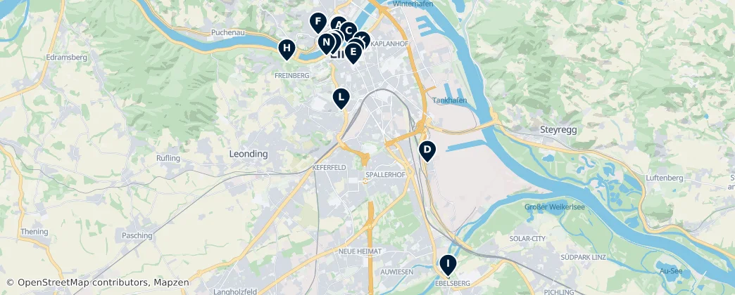 Top Sights in Linz — Carte