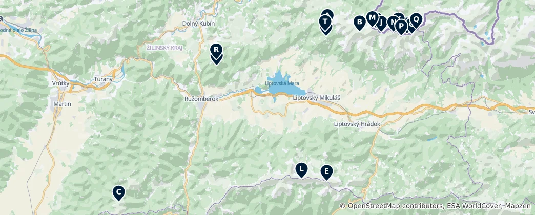Map of Peaks and Viewpoints