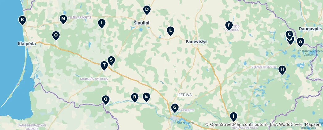 Lithuanian Hillforts 지도