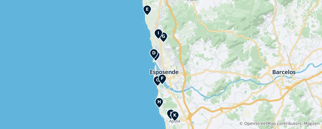 Mapa Litoral Norte Nature Reserve Essentials