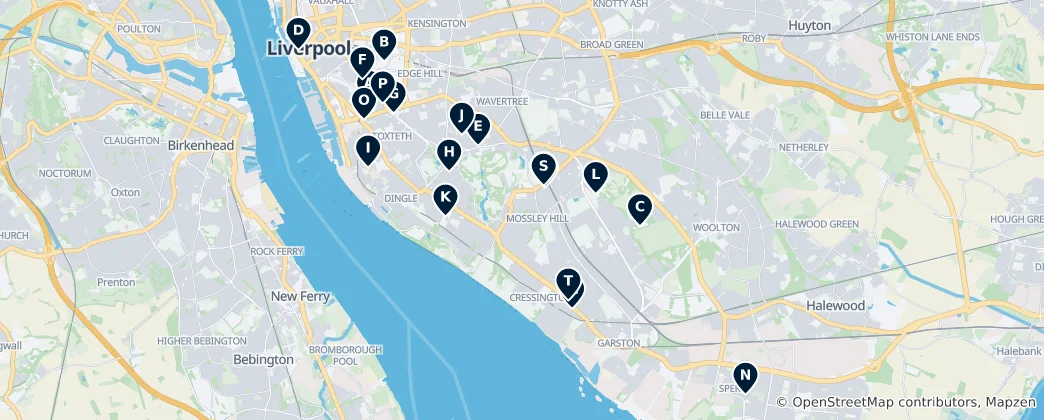 Map of Liverpool's Christian Heritage