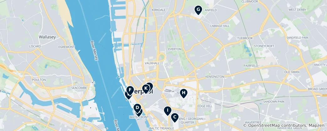Mapa de Ícones Essenciais de Liverpool
