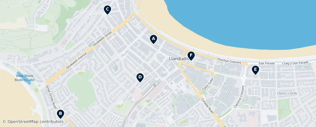 Carte de Historic Churches of Llandudno