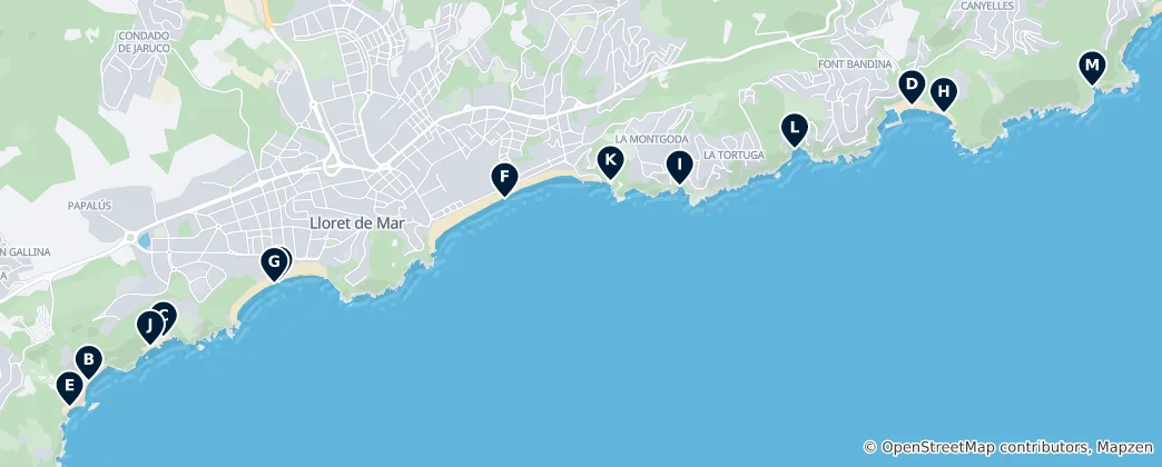 Mapa Best Beaches