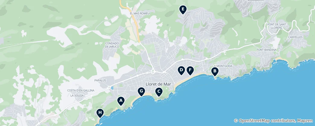 Mapa Lloret de Mar's Absolute Essentials