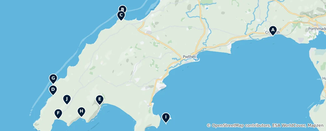 Mappa di Llŷn Peninsula Essentials