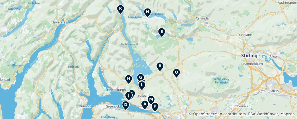 Carte de Scottish Historic Sites
