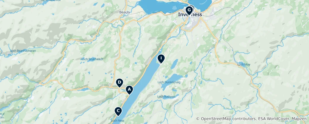 Loch Ness Legends & Landscapes 지도