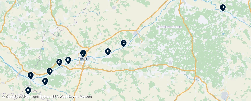 Loire Valley Castles — Carte