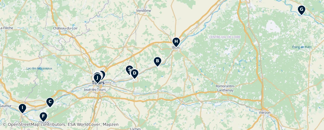 Loire Valley Heritage Gems — Carte